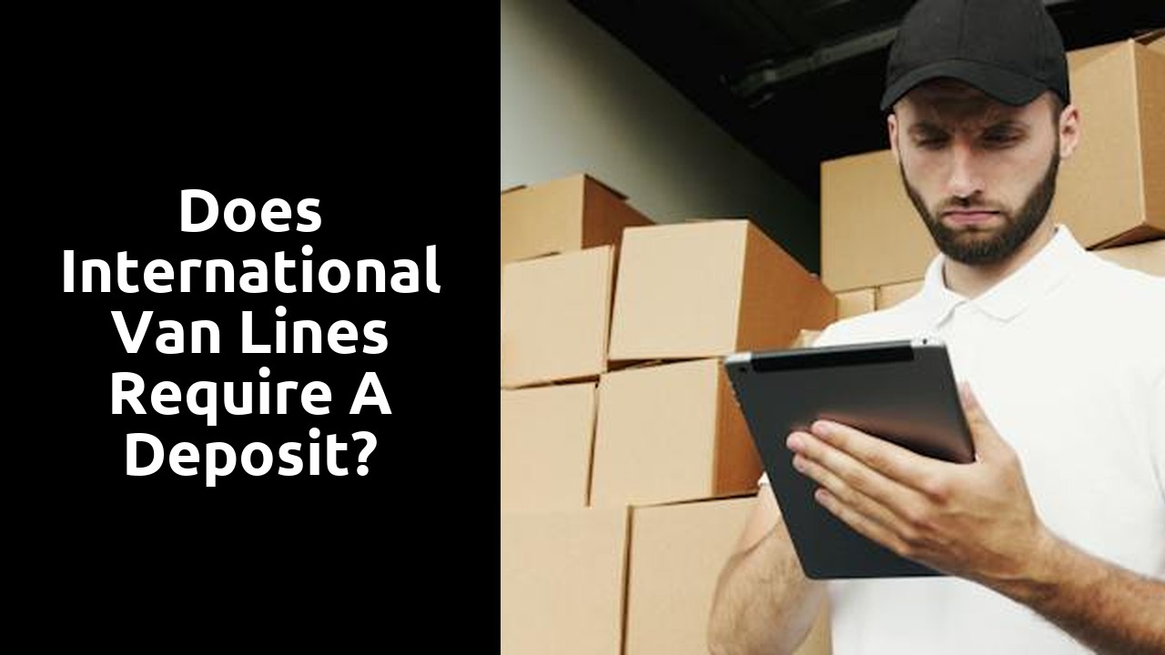 Does international van lines require a deposit?