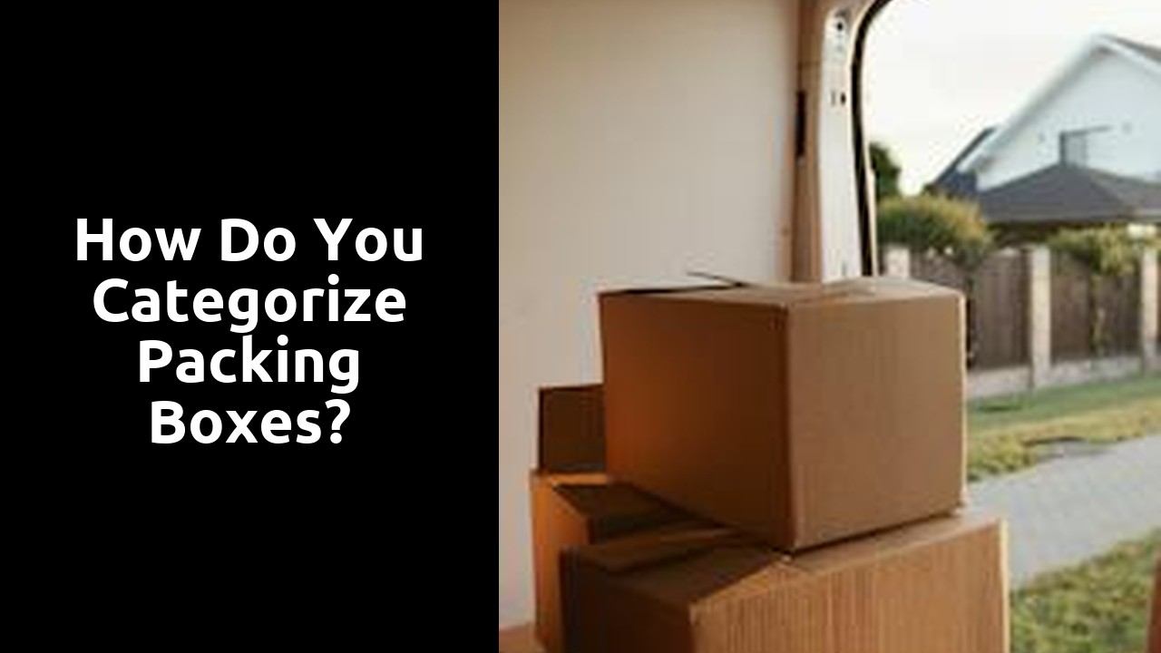 How do you categorize packing boxes?