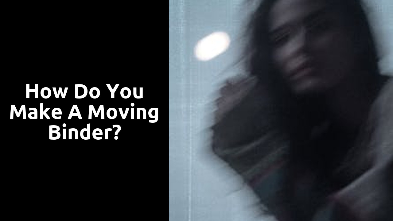 How do you make a moving binder?