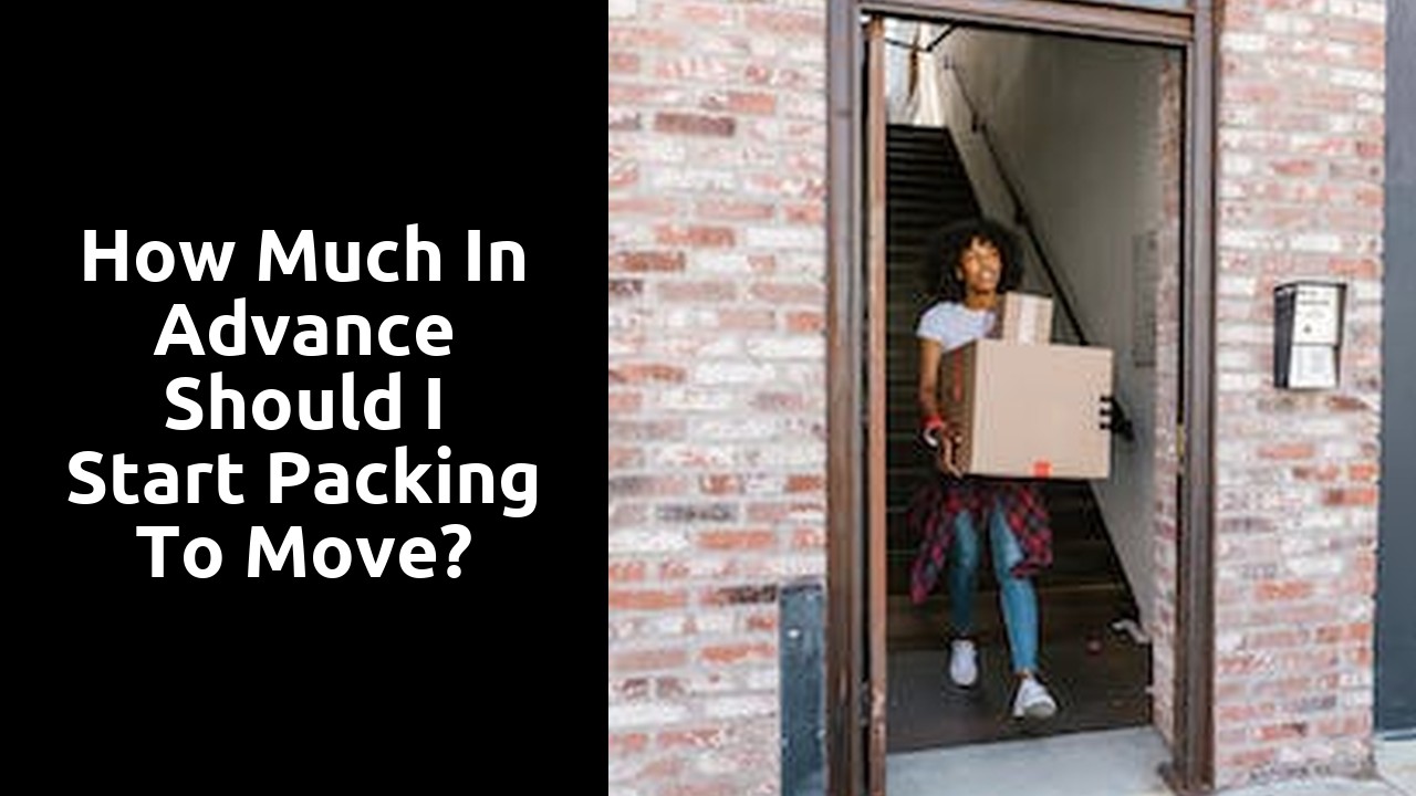 How much in advance should I start packing to move?