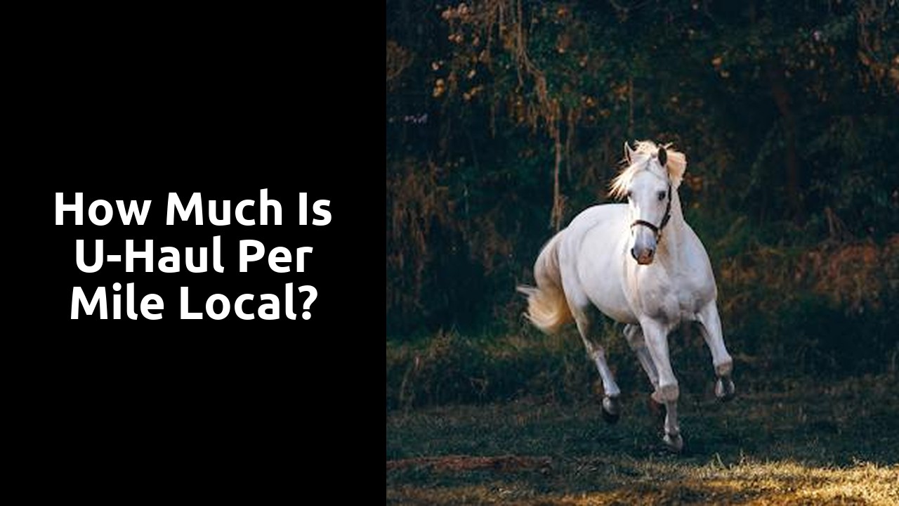 How much is U-Haul per mile local?