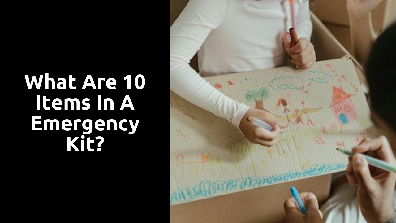 What are 10 items in a emergency kit?