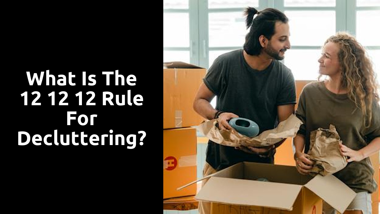 What is the 12 12 12 rule for decluttering?