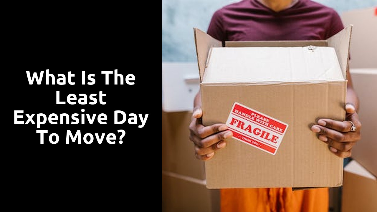 What is the least expensive day to move?