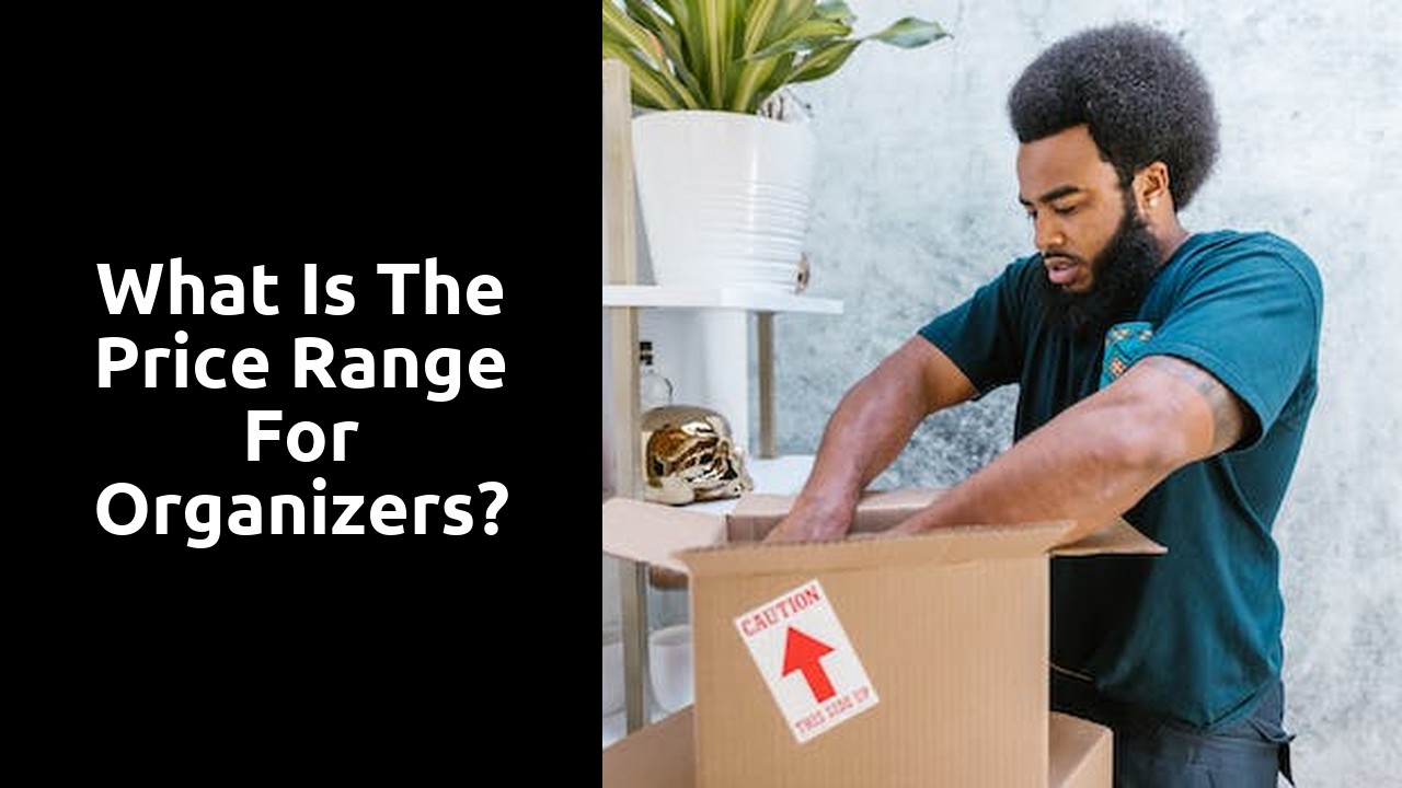 What is the price range for organizers?