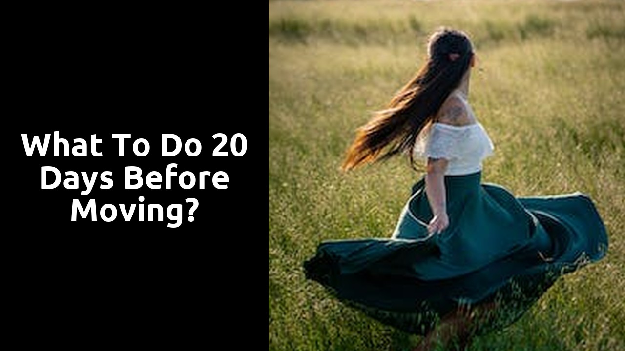 What to do 20 days before moving?