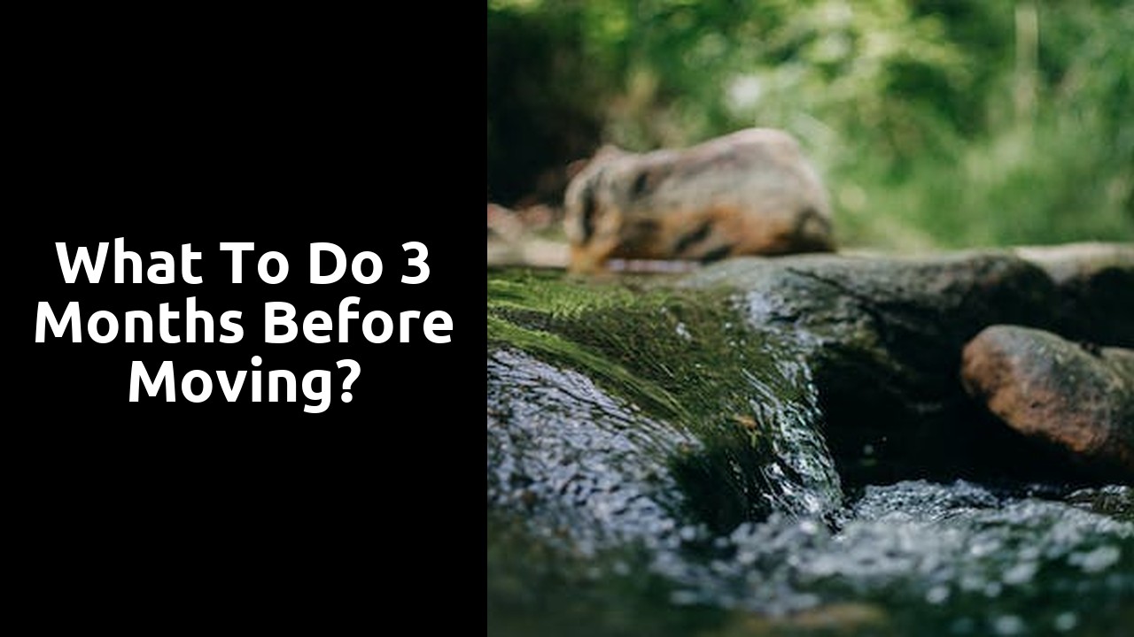 What to do 3 months before moving?
