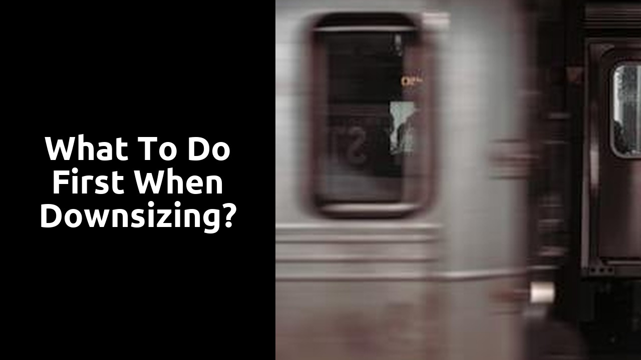 What to do first when downsizing?