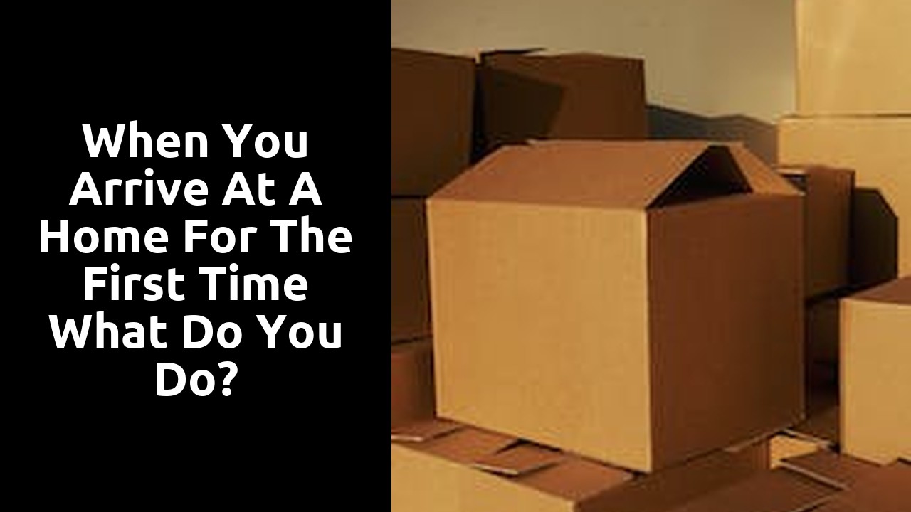 When you arrive at a home for the first time what do you do?
